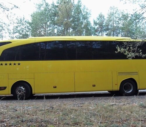 аренда мерседес травего 50 мест желтый туристический автобус киев