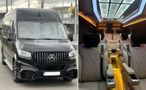 заказ вип микроавтобуса Mercedes Sprinter w907 аренда, трансфер в европу